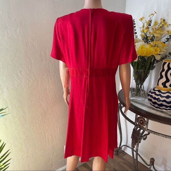 NWT Danny & Nicole 80’s Vintage Red Dress Size 14 - Picture 4 of 9
